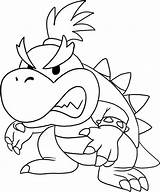 Mario Coloring Bowser Pages Bros Super Dragon Brothers Baby Jr Angry Printable Junior Drawing Print Kids Games Colouring Color Sheets sketch template