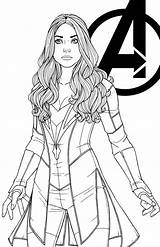 Coloring Pages Marvel Avengers Wanda Witch Captain Choose Board Books Maximoff Adult sketch template