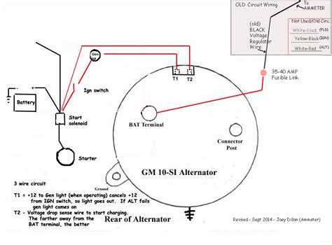 gm  wire alternator wiring diagram  electric circuit classic chevy trucks voltage