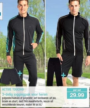 aldi promotie active touch  delig joggingpak voor heren active touch kledij en schoenen