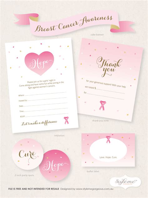 style  gorgeous  breast cancer awareness printables