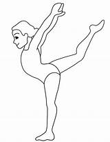 Gymnastics Coloring Pages Kids Printable sketch template