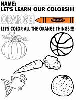 Preschool Orange Worksheets Color Activities Word sketch template