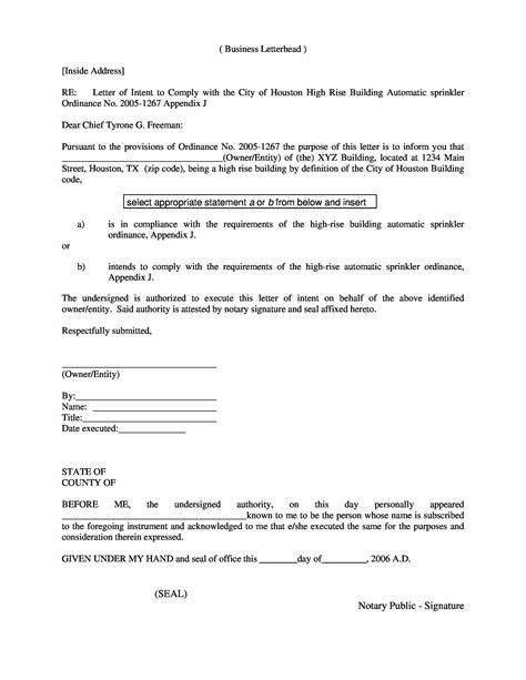 professional notarized letter templates templatelab