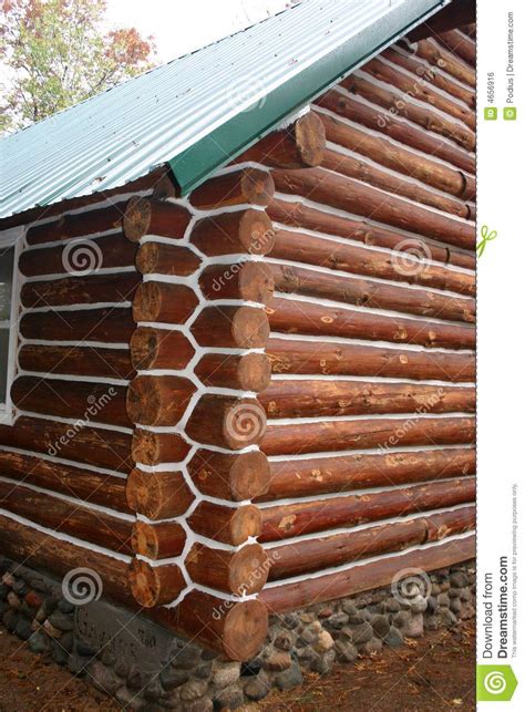 log cabin chinking royalty  stock image image