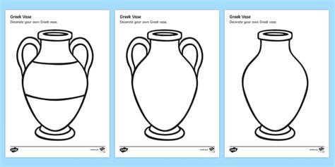 greek vase design sheet decorate  greek vase greek vase