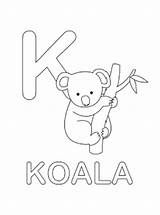 Koala Coloring Pages Alphabet Printable Koalas Spanish Preschool Bear Craft Colouring Outline Drawing Kids Template Books Printables Mr Mask Worksheets sketch template