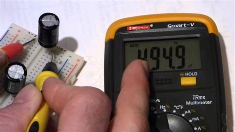 measure capacitance  capacitors   multimeter     tutorial lesson youtube