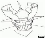 Mazinger Coloring Head sketch template
