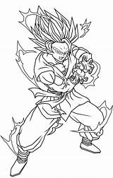 Goku Pages Coloring Vegeta Super Saiyan Getcolorings Color sketch template