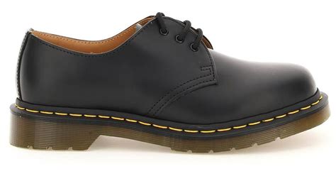 dr martens  smooth lace  shoes  leather  black  men lyst
