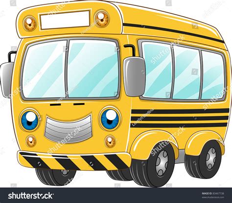 illustration   happy school bus  shutterstock