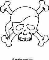 Skull Bones Coloring Pirate Pages Pirates Roger Jolly Color Printable Crossbones Halloween Templates Birthday Leehansen Flag Designlooter Kids Parties Drawings sketch template