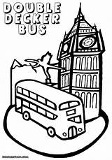 Decker Double Bus Coloring Pages Colorings sketch template