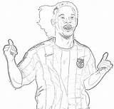Ronaldinho Colorir Imprimir sketch template