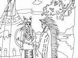 Coloring Native Adults Americans Pages Books Adult sketch template