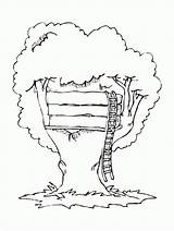 Coloring Treehouse Arbol Bestcoloringpagesforkids sketch template