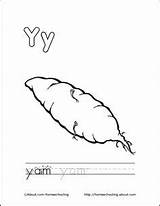 Yam Letter sketch template