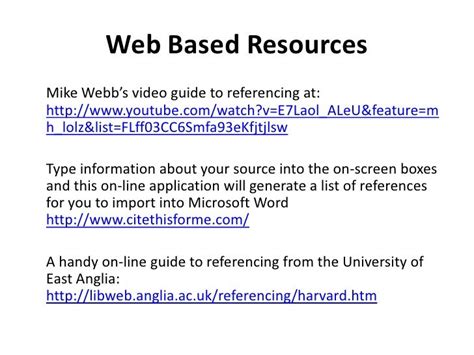harvard referencing website guides   reference  website