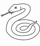 Snake Coloring Pages Printable Serpent Coloriage Snakes Simple Cobra Mamba Drawings Line Animals Grass Dessiner Drawing Color Animal Dessin Un sketch template