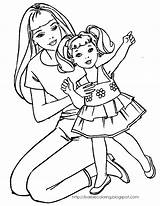 Barbie Coloring Pages Girls Printable Daighter Her sketch template