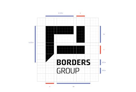 borders group rebranding visual system  behance
