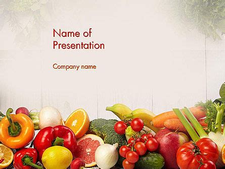 fruits  vegetables powerpoint template backgrounds