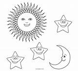 Sonne Cool2bkids Mond Sterne Effortfulg sketch template