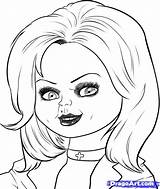 Chucky Coloring Pages Horror Drawing Tiffany Doll Scary Bride Drawings Draw Halloween Dibujos Movie Step Adult Colouring Easy Creepy Printable sketch template