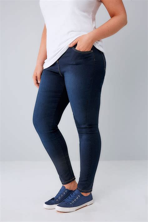 indigo blue super stretch skinny jeans