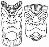 Totem Pages Coloring Pole Tiki Getcolorings Getdrawings sketch template