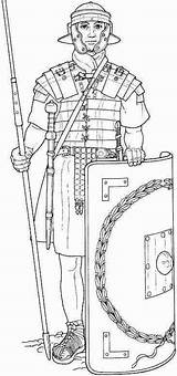 Romeinse Romeinen Soldaten Kleurprent sketch template