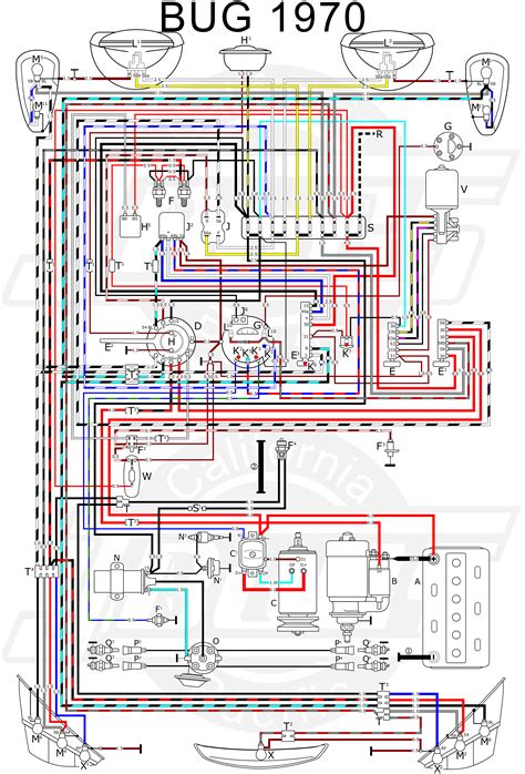 volkswagen bug wiring diagram diagram wiring power amp