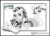 Frankie Stein Monster High Coloring Pages Able Several Forehead sketch template