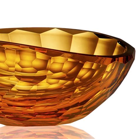 Arcade Murano Art Glass Bowl Venus Amber Design By Ivan