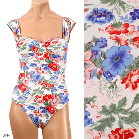 Reserved 1990s Floral Swimsuit Sweetheart Neckline Swimsuit Etsy