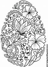 Coloring Easter Pages Egg Printable Floral Adults Pretty Eggs Colouring Color Flower Adult Zendoodle Spring Decorations Beautiful Books Bunny Sheets sketch template