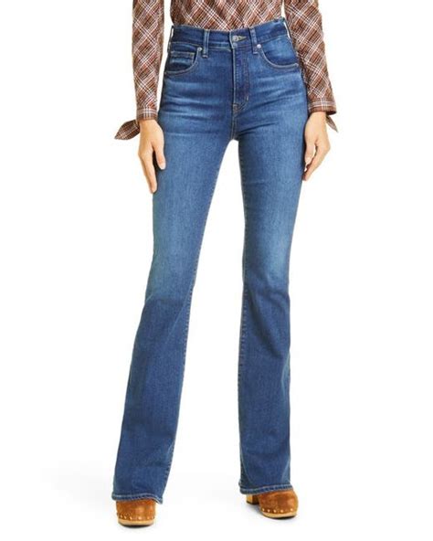 Veronica Beard Beverly High Waist Skinny Flare Jeans In At In Blue