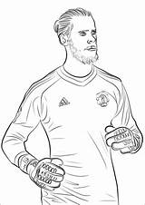 Coloring Gea David Pages Goalkeeper Soccer Cup Printable Bale Ronaldo Gareth Cristiano Fifa Coloringpagesonly Football Categories Kids sketch template