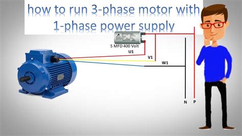 run  phase motor   phase power supply youtube