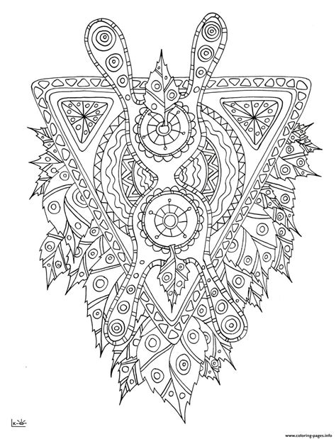 mythical creature  tribal pattern adults coloring page printable