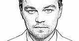 Leonardo Dicaprio sketch template