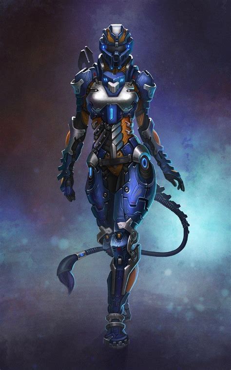 Power Armor Cyberpunk Girl By By Alexandra Verner Sci Fi
