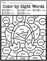 Sight Words Word Printable Coloring Color Pages Worksheets Worksheet Pre Kids Primer Grade Kindergarten Penguin Easter First Code Dolch Number sketch template