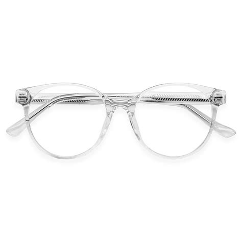 ch2810 round clear eyeglasses frames leoptique