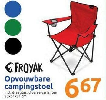 froyak opvouwbare campingstoel promotie bij action