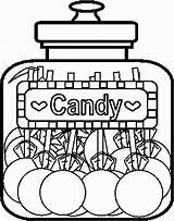 Candy Coloring Pages Jar Printable Kids Cotton Clipart Clip Chocolate Print Colouring Sweets Sketching Cliparts Food Sheets Tulamama Bonbon Coloriage sketch template