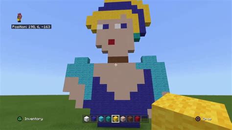 How To Build A Cinderella Pixel Art Tutorial Minecraft