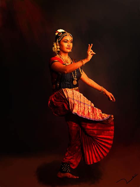 parappurathu digital painting indian classical dance