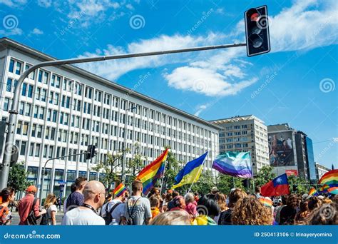 Polish Ukrainian Lgbt Parades In Warsaw Activists March For Lgbtq